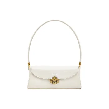 Staccato Cow Leather Shoulder Bag Regular Women's Cream White/Khaki Deep Apricot/Nightfall Black/Haze Blue