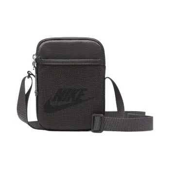 Nike Heritage Nylon Cell Phone Pouch, Shoulder Bag, Crossbody Bag Small Size Unisex Medium Gray & Black