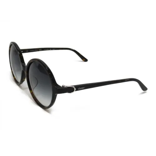 CARTIER Plastic Round Sunglasses Women's Brown