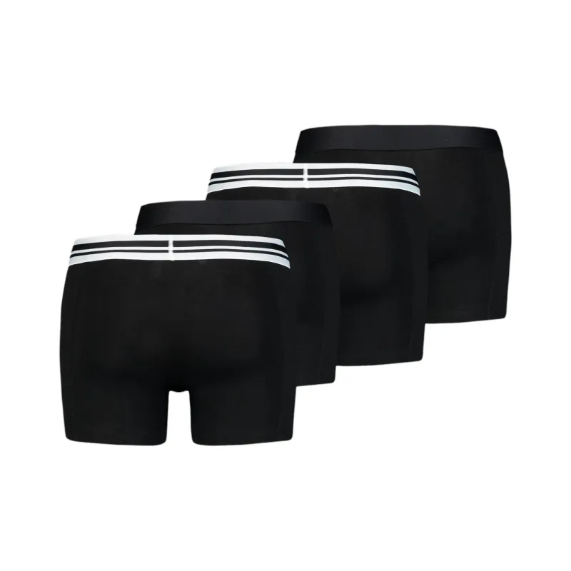 PUMA Lot De 4 Boxers Pour Hommes Avec Logo Underpants Men's 4 Pack Black-1