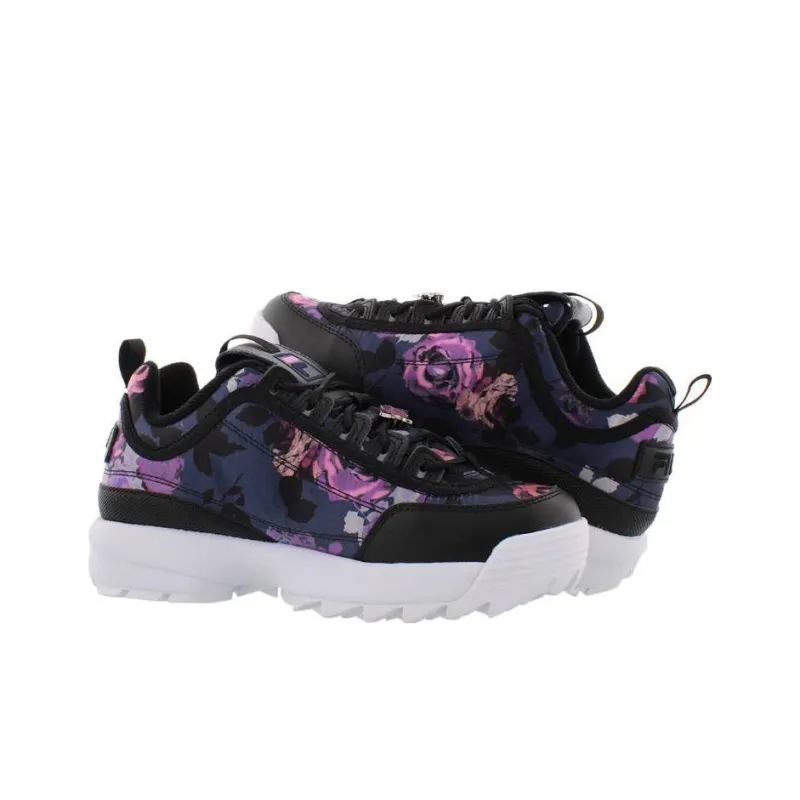 FILA Disruptor 2 Cushioning Wear Resistant Low Top Casual Shoes Women's Purple Black-1