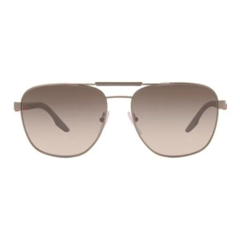 PRADA Metal Aviator Sunglasses Men's Brown-1
