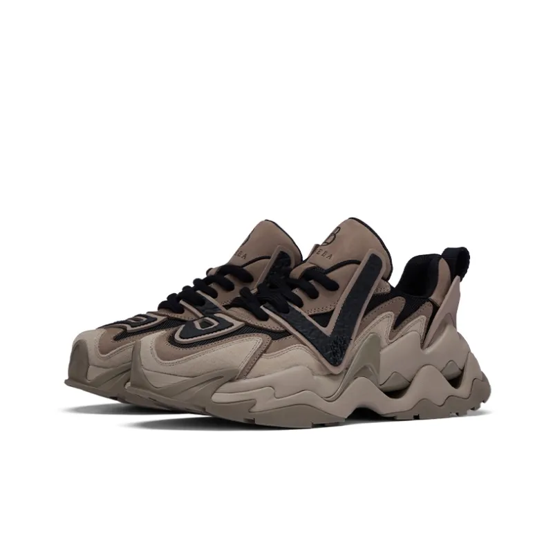 ZSBELLA Cushioning Height Increasing Wear-Resistant Breathable Slip-Resistant Low-Top Chunky Sneakers Men's-4