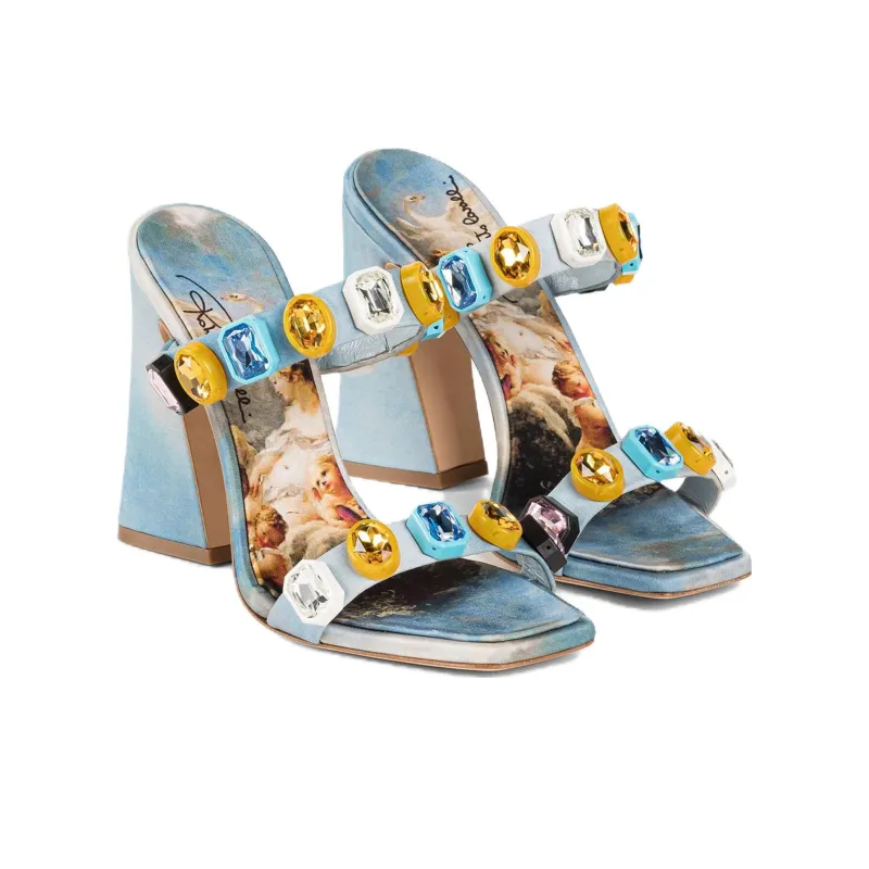 Roberto Cavalli Slide Slippers Women's Blue-2