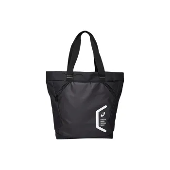 Asics Polyester Composite Leather Tote Bag Shopping Bag Shoulder Bag Handbag Unisex Performance Black