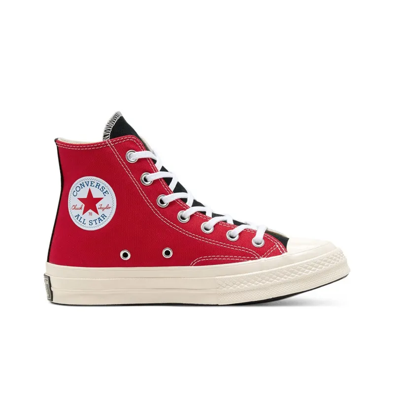 Converse Chuck 70 Hi Logo Play White University Red-1