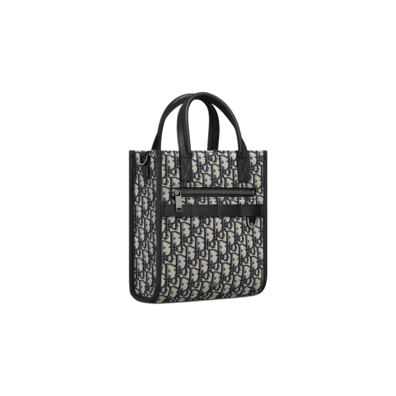 DIOR Oblique Printed Fabric Tote Bag, Shopping Bag, Handbag, Shoulder Bag, Crossbody Bag Regular Men's Beige & Black-2