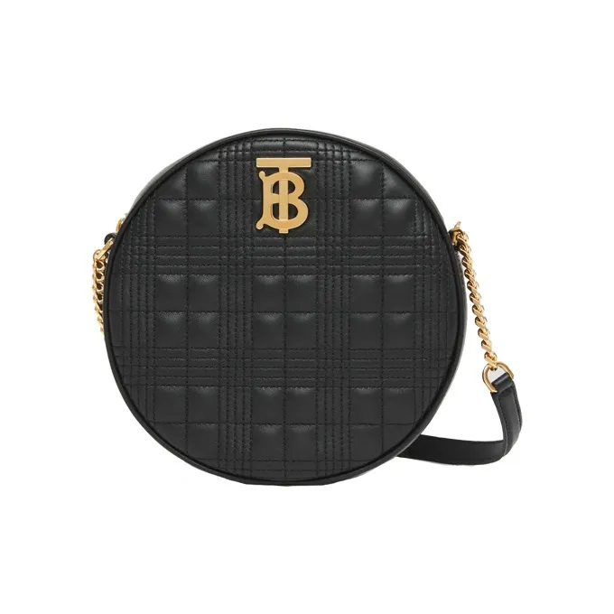 Burberry Louise Lambskin Round Cake Bag Shoulder Bag Crossbody Bag Regular Women's Black-0