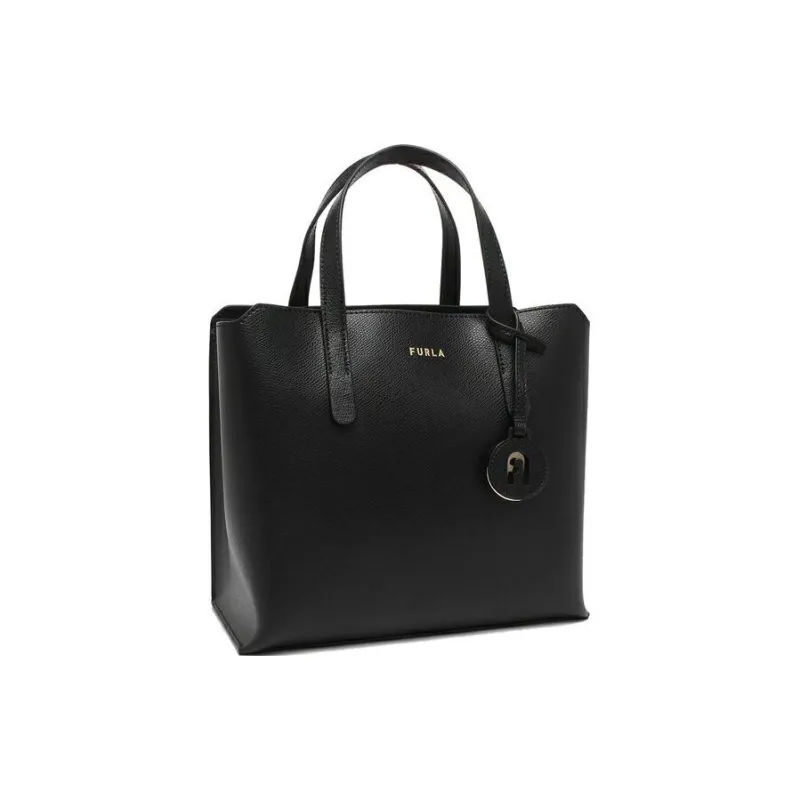 Furla Linda Leather Handbag Small Size Women's Black-1