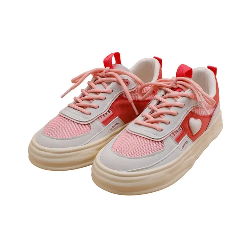 MINGKUANG Streetwear Heart Shoes Slip Resistant, Abrasion Resistant, Lightweight Low Top Skateboard Shoes Women's-4