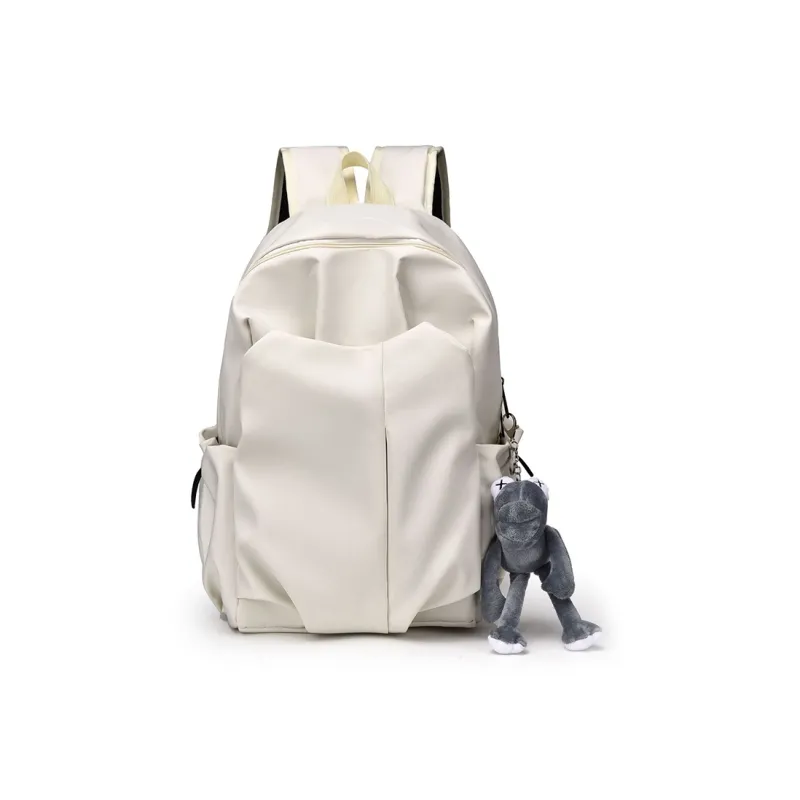 GEERDUN Durable Fabric Backpack Regular Unisex Black/Red/White/Gray-8