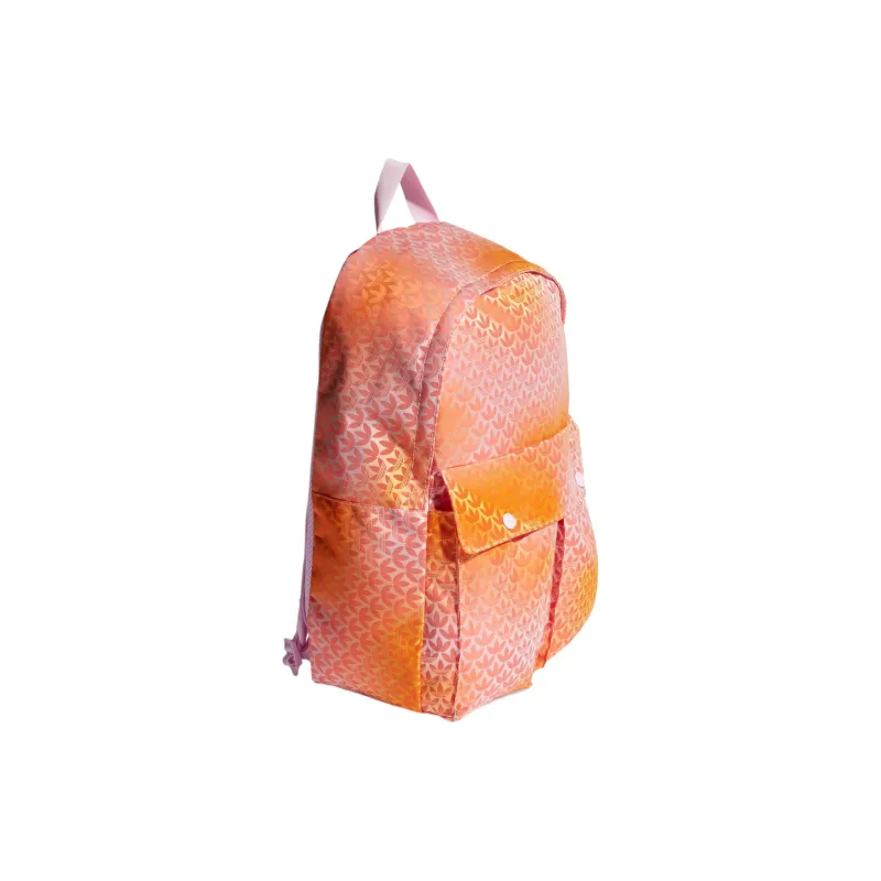 Adidas Recyclable Polyester Jacquard Backpack Unisex Orchid Fusion With Impact Orange And Crew Yellow-2