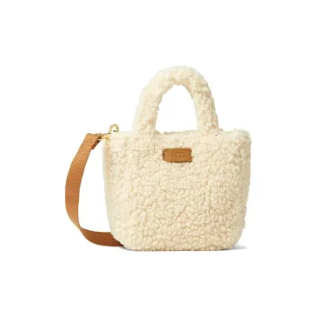 UGG Polyester Handbag Shoulder Bag Crossbody Bag Small Size Women's Natural