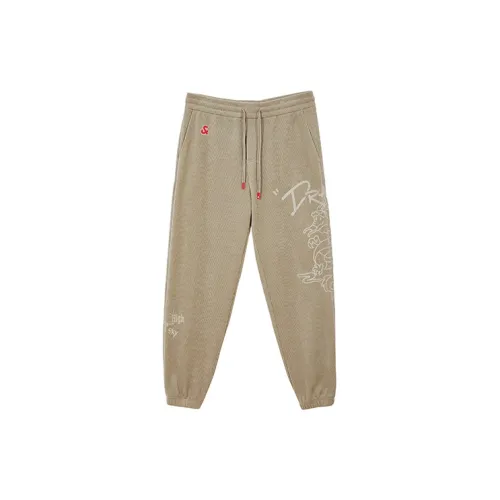 JACK&JONES Year Of The Dragon CNY Series Knitted Sweatpants Unisex E11 Khaki