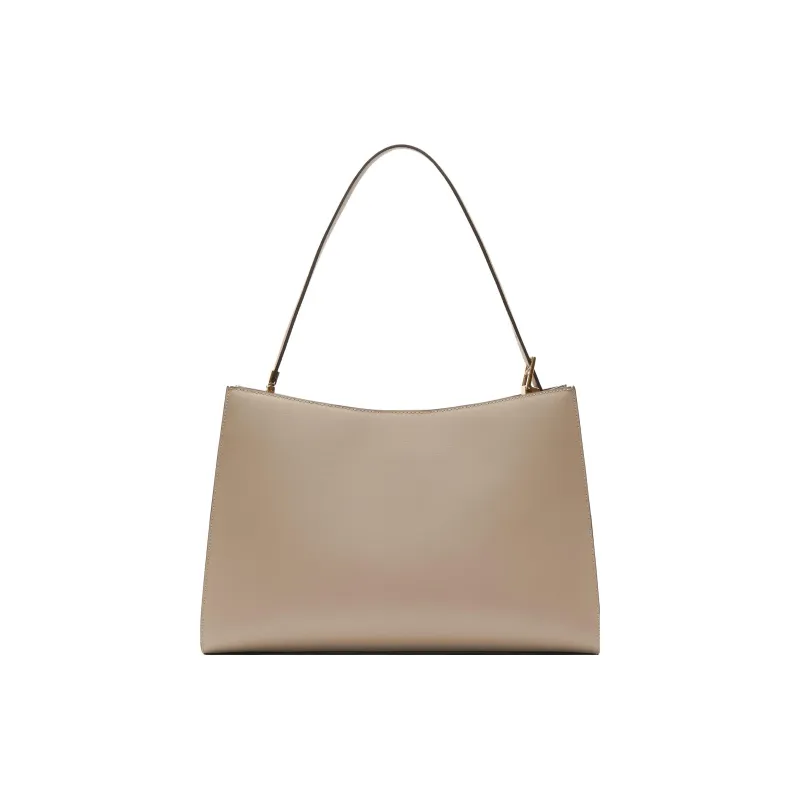 Staccato Cow Leather Tote Bag, Shopping Bag, Handbag, Shoulder Bag Tubas Women's High Quality Black/Old Money Apricot-7