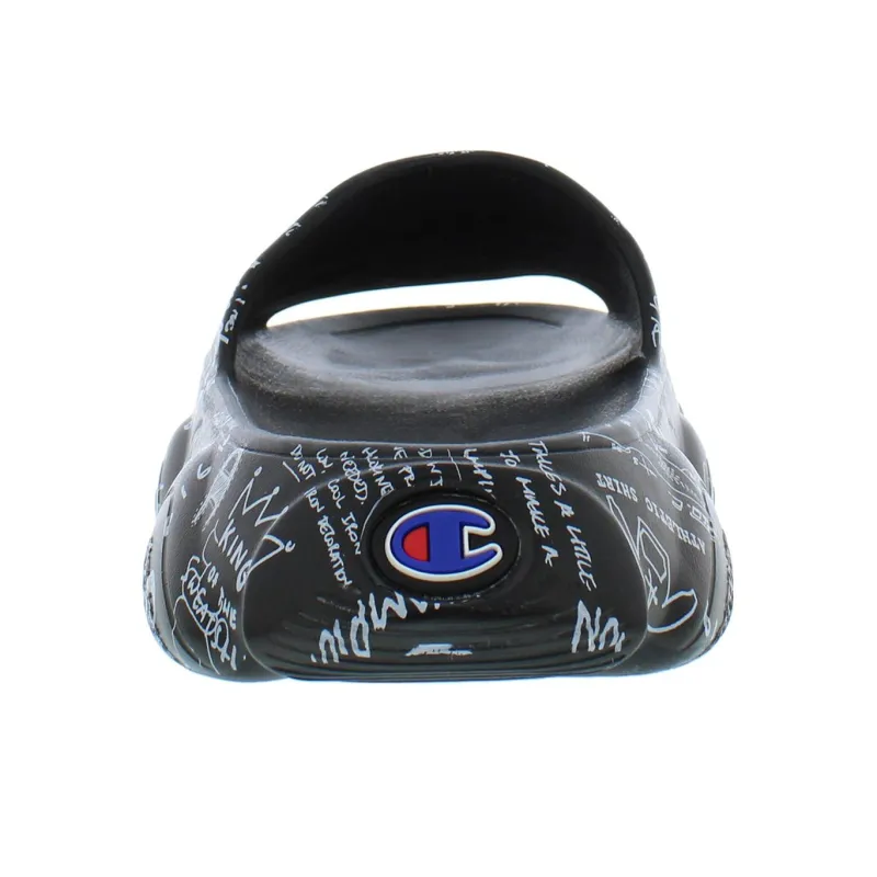 Champion Meloso Squish Doodle Slide Slide Slippers Men's Black-3