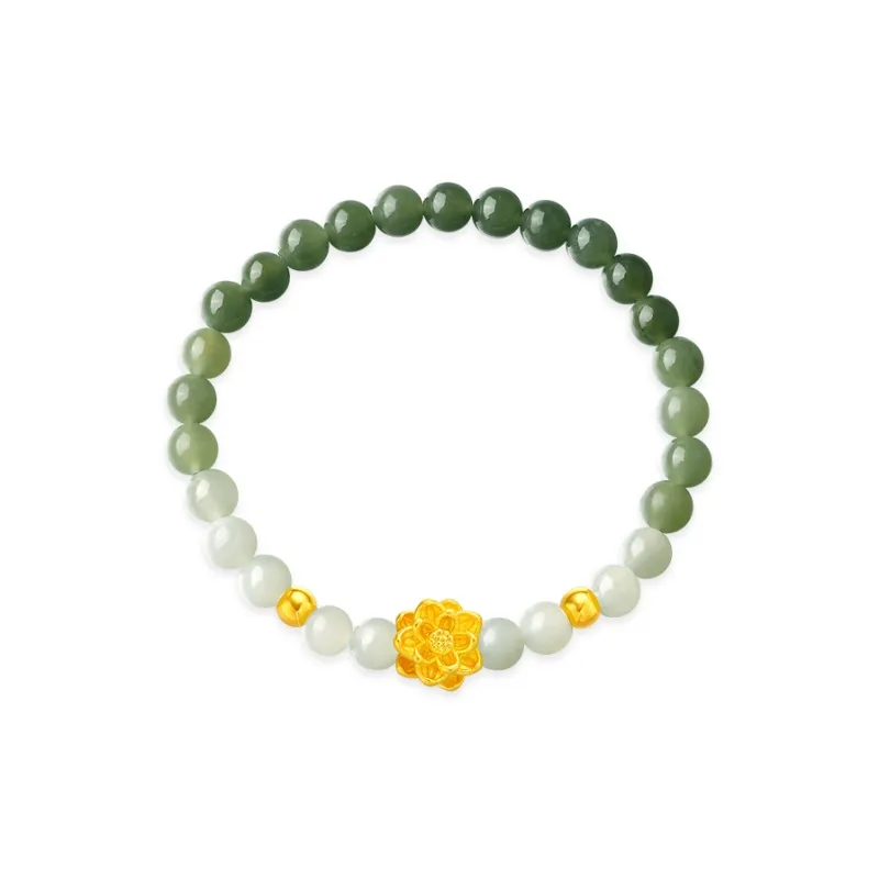 ZXIN JEWELRY Hetian Jade Bracelets Pale Greenish White Jade Unisex-0
