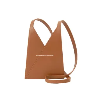 MM6 Maison Margiela Calfskin Handbag Shoulder Bag Women's Brown