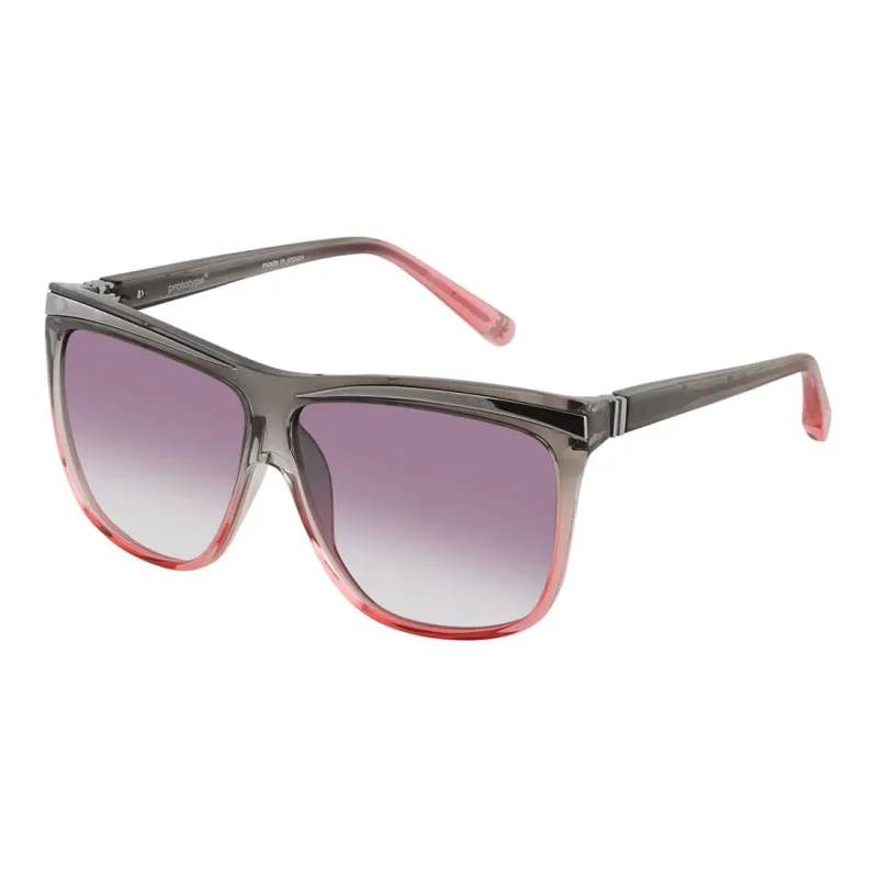 Yohji Yamamoto Acetate Irregular Shape Sunglasses Women's Transparent-0
