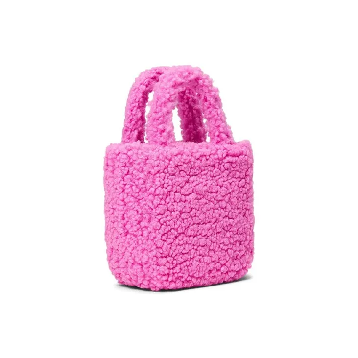 UGG Polyester Blend Sherpa Handbag Shoulder Bag Crossbody Bag Small Size Women's Rose Red-1