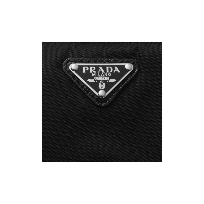 PRADA Cowhide Polyamide Coin Purse Unisex Black-8
