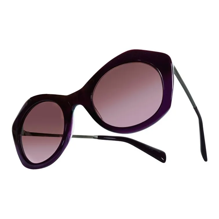 Yohji Yamamoto Irregular Shape Sunglasses Women's Black-3