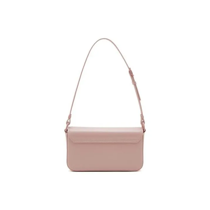 Staccato Cow Leather Shoulder Bag Women's Pink/Ecru/Light Gray Green-9