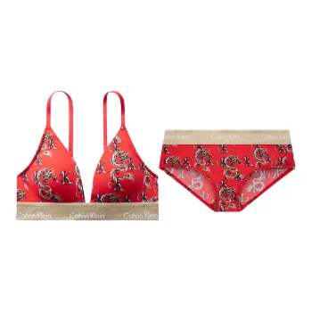 CALVIN KLEIN Year Of The Dragon Limited Series Underwear Set Women's Vibrant Red