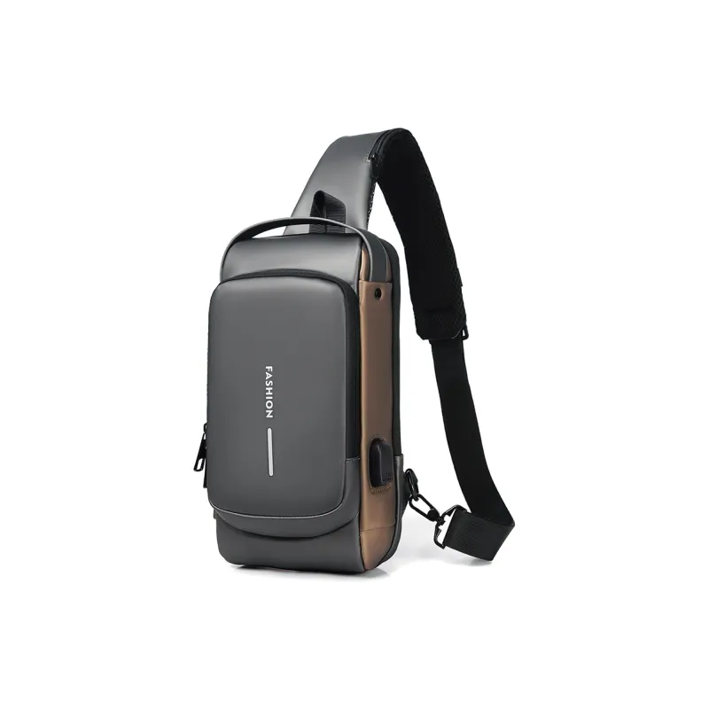BALANG PU Sling Bag Regular Men's Black/Brown/Gray-5