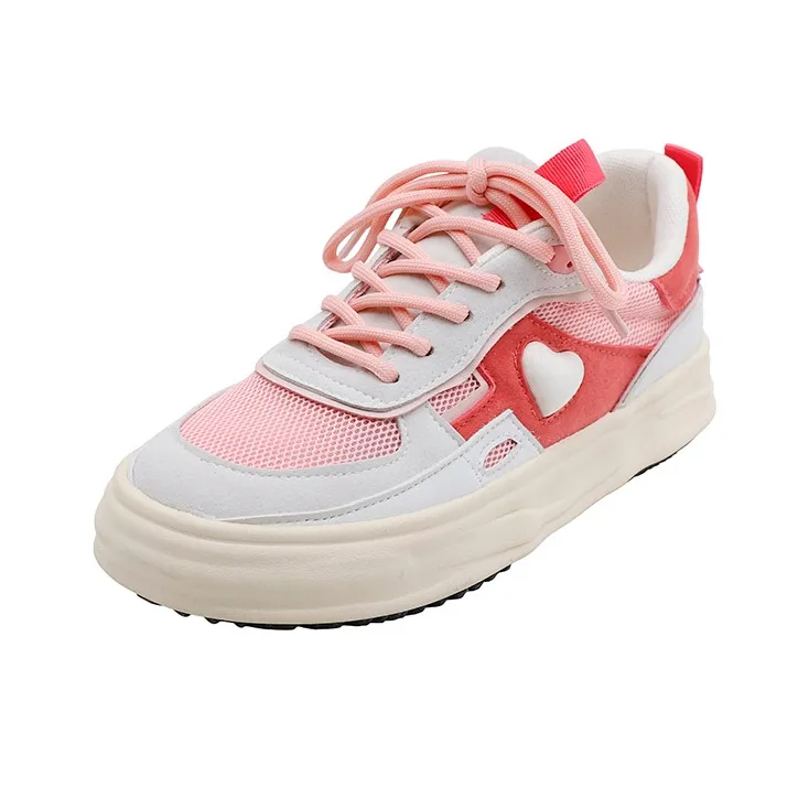 MINGKUANG Streetwear Heart Shoes Slip Resistant, Abrasion Resistant, Lightweight Low Top Skateboard Shoes Women's-2