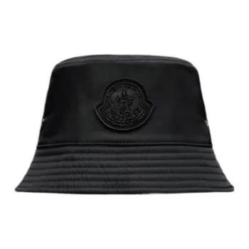 Moncler Cotton Satin Bucket Hats Women's Black