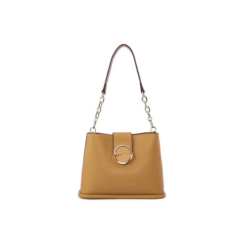 Dubaolu Polyurethane Bucket Bag, Chain Bag, Shoulder Bag Women's Milk Tea/Light Green/Ecru/Black-2