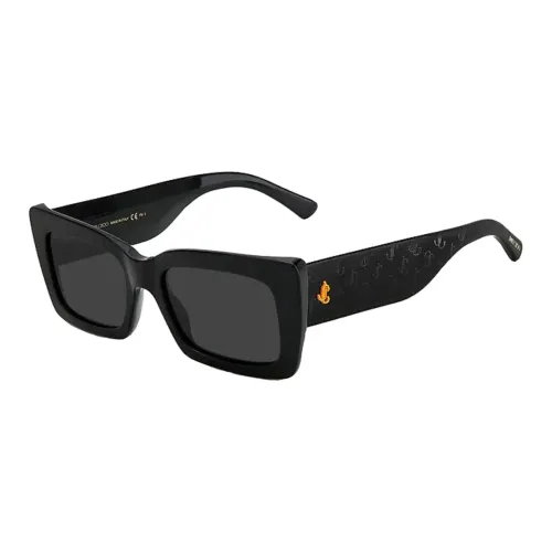 Jimmy Choo Plastic Rectangular Sunglasses Women's Black