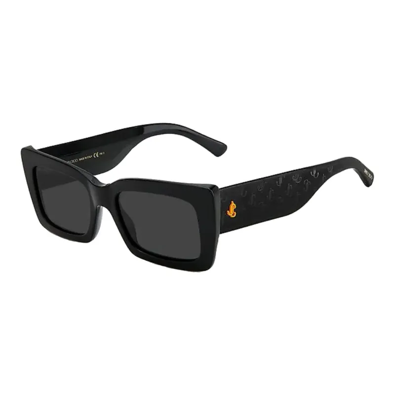Jimmy Choo Plastic Rectangular Sunglasses Women's Black-0