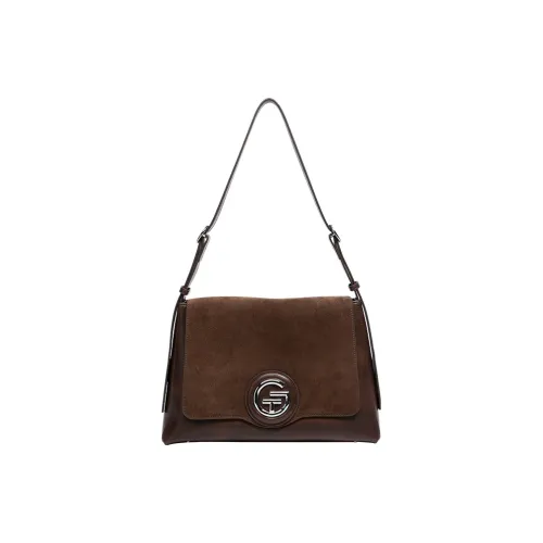 Tanita West Shoulder Bags Maillard Style Brown - Cow Leather