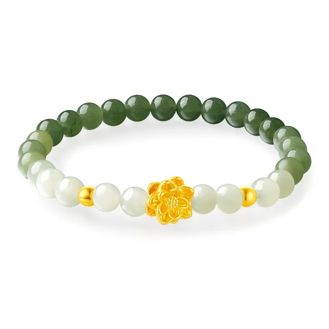 ZXIN JEWELRY Hetian Jade Bracelets Pale Greenish White Jade Unisex-1