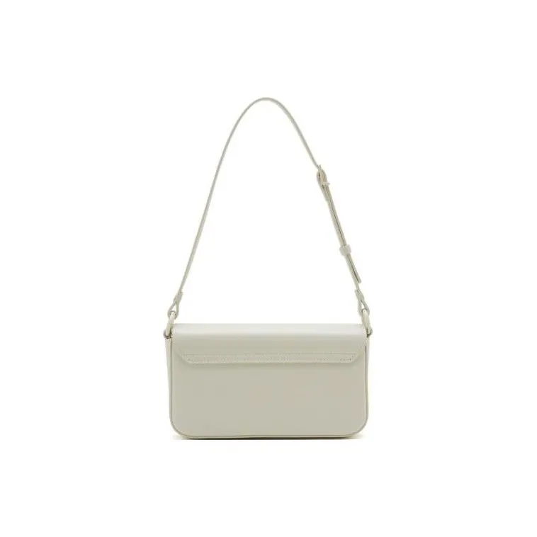 Staccato Cow Leather Shoulder Bag Women's Pink/Ecru/Light Gray Green-3