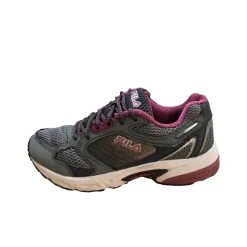 FILA Windshift 15 Cushioning Wear-Resistant Low-Top Running Shoes Women's Gray Red