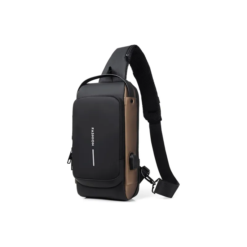 BALANG PU Sling Bag Regular Men's Black/Brown/Gray-3