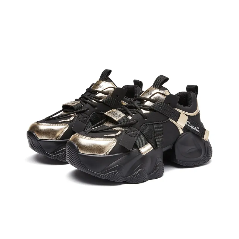 La Chapelle Lightweight Height Increasing Low Top Chunky Sneakers Women's-1