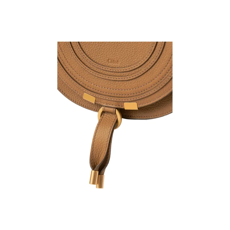 Chloe Marcie Calfskin Saddle Bag, Crossbody Bag Trumpets Women's Pottery Brown-4