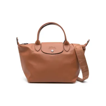 LONGCHAMP Le Pliage Xtra Cow Leather Dumpling Bag, One Shoulder Handbag Small Size Women's Brandy