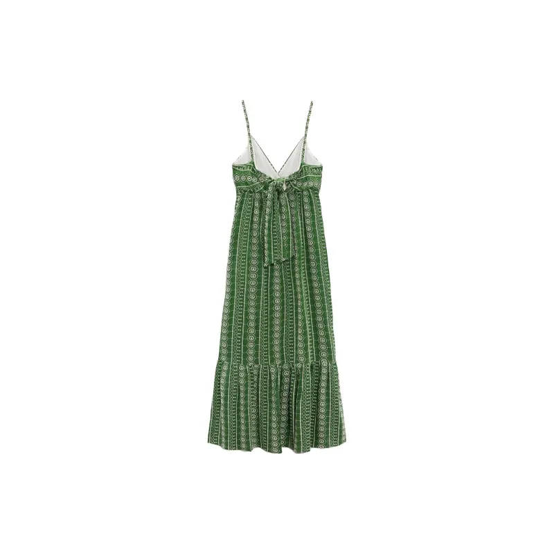 ZARA Slip Dresses Women's Green-1