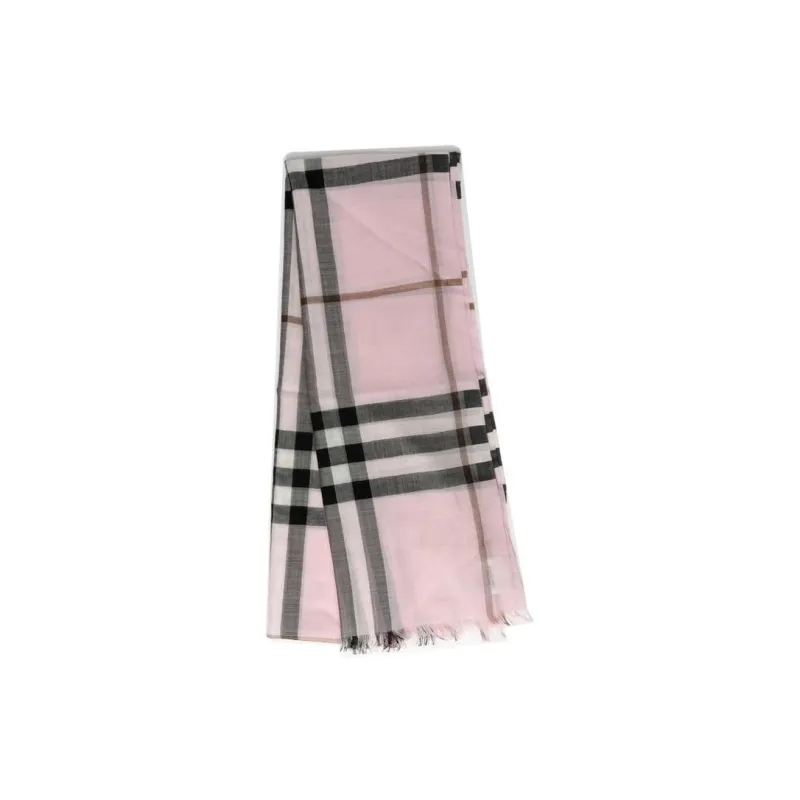 Burberry Knit Scarves Women's Pink/Black-1