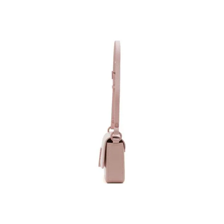Staccato Cow Leather Shoulder Bag Women's Pink/Ecru/Light Gray Green-8