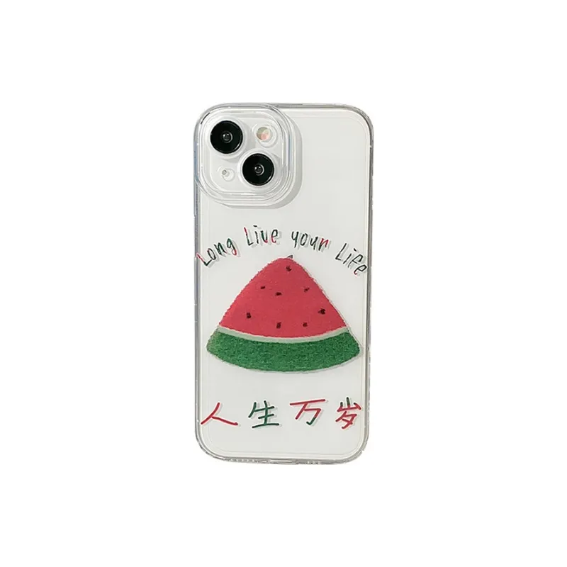 US8ACC Silicone Material Watermelon Longevity Phone Cases IPhone13/14/15/Pro/Ma Refreshing-0