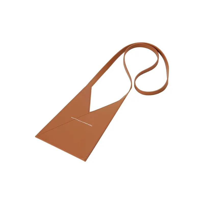 MM6 Maison Margiela Calfskin Handbag Shoulder Bag Women's Brown-2