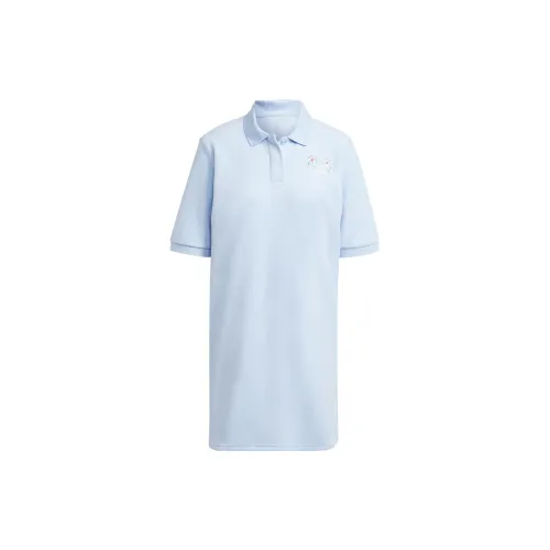 Adidas Originals Short-Sleeved Dresses Women's Light Pink Blue