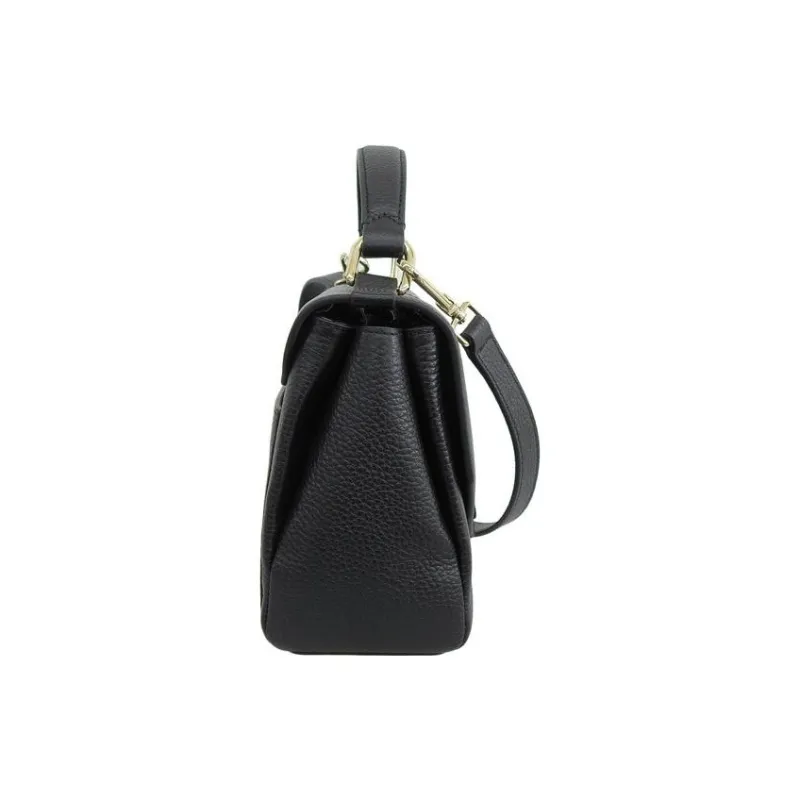 Furla Leather Shoulder Bag, Crossbody Bag, Handbag Trumpets Women's Black-2