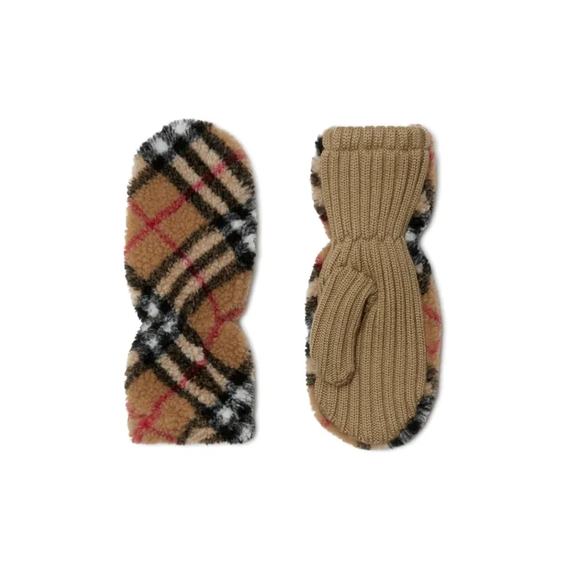 Burberry Wool Gloves Kids' Brown-1